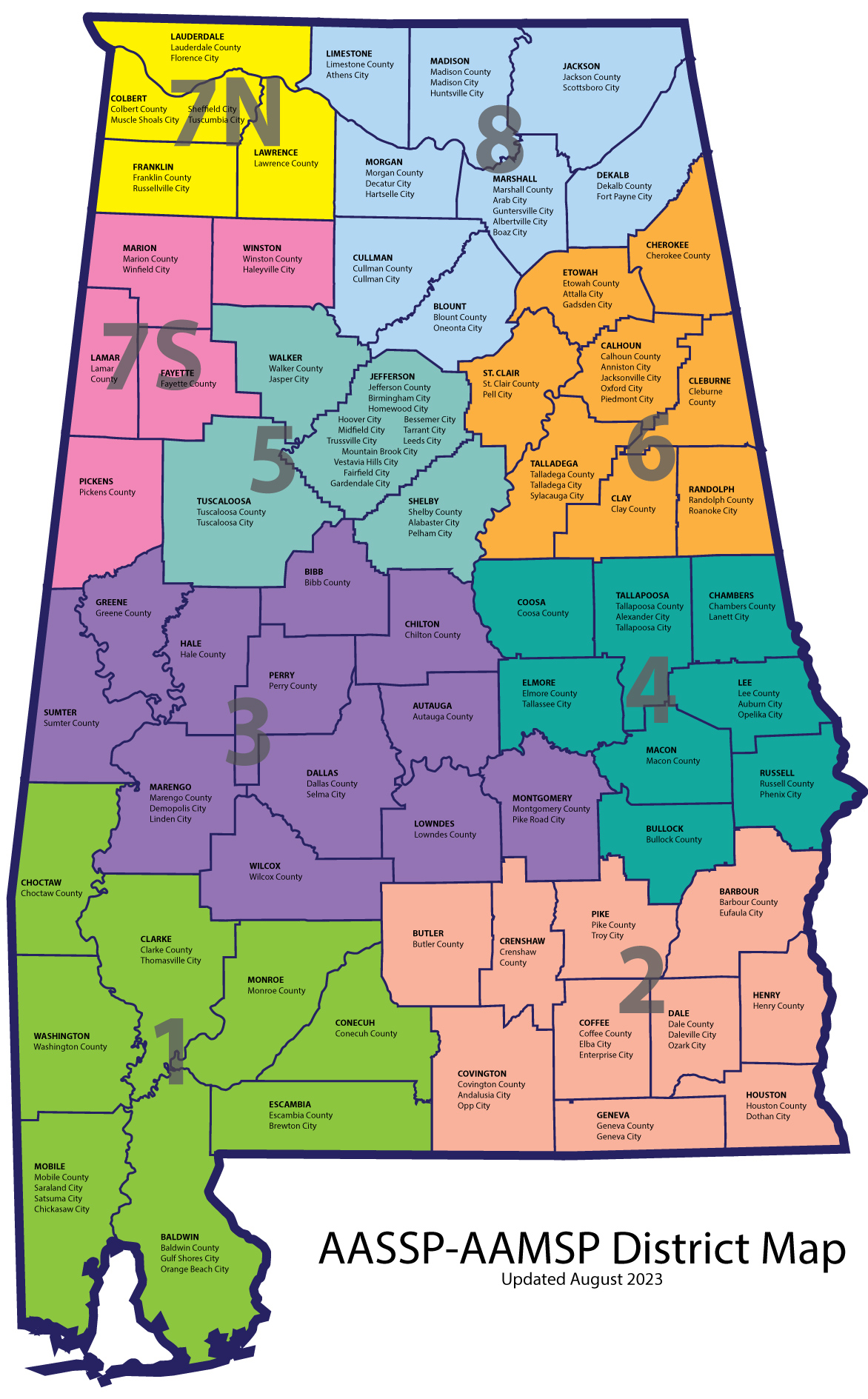 AASSP/AAMSP District Map